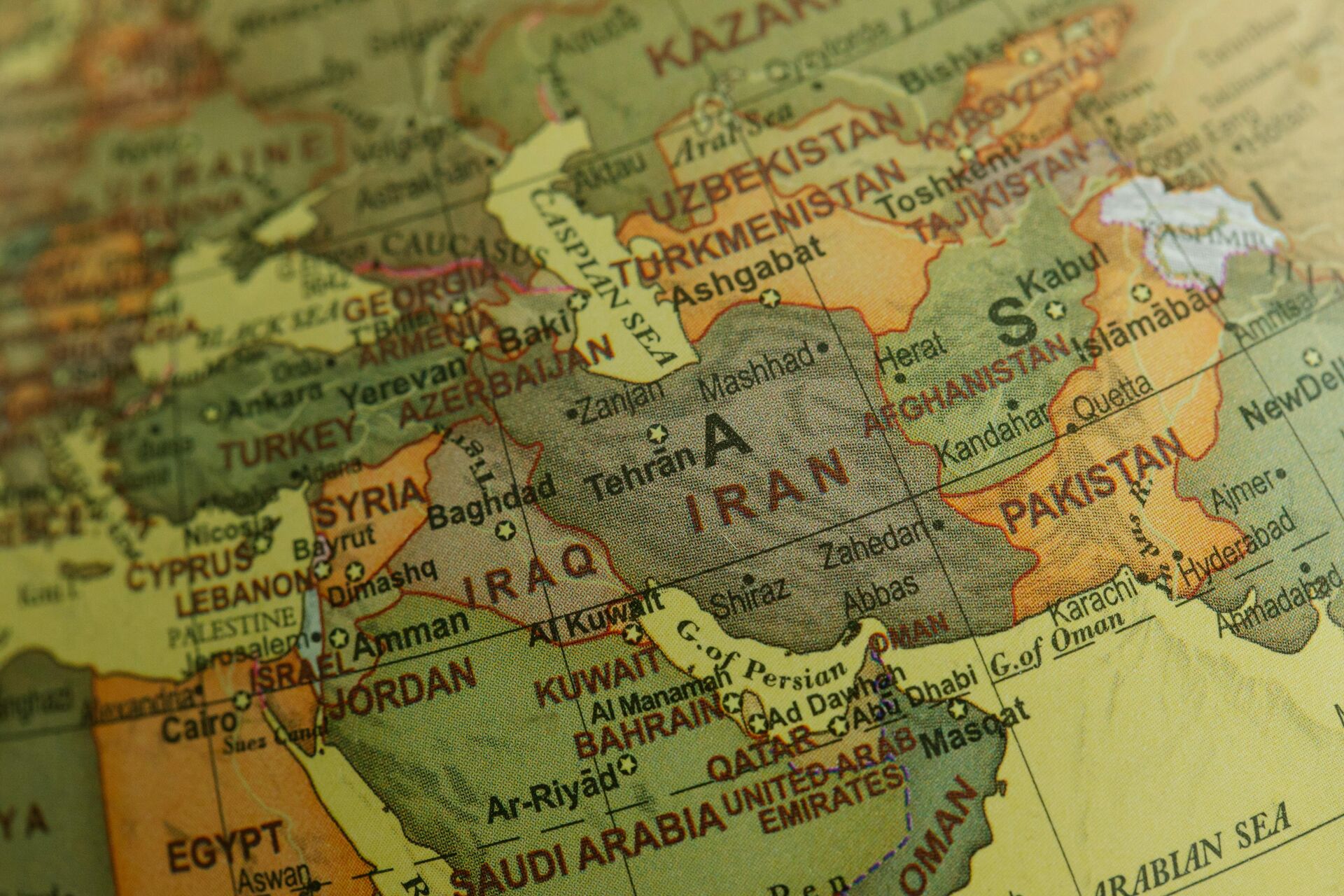 Immagine: cartina medio oriente