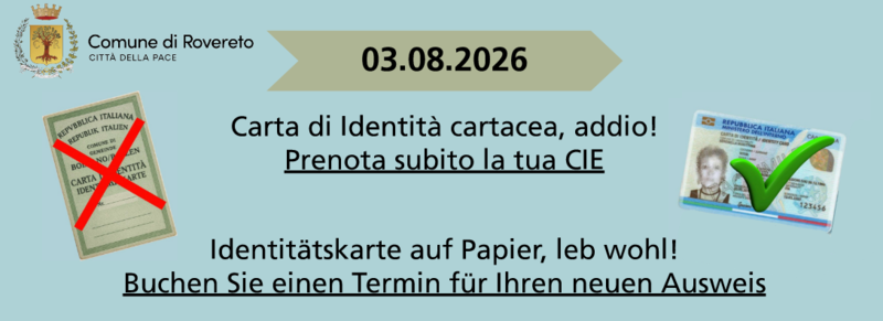 Aperture straordinarie sportelli anagrafici per rinnovo carta di identità cartacea