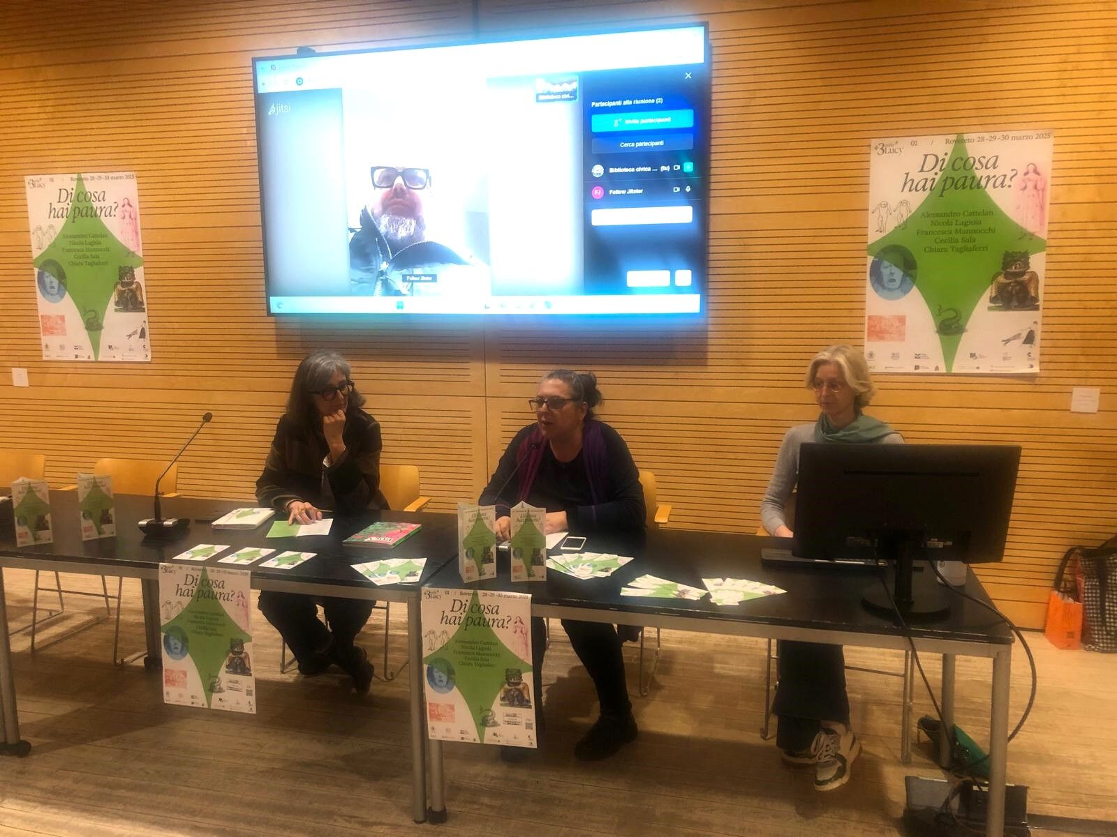 Immagine: Festival Lucy 2025 Da sx Mirandola, Cossali, Sega