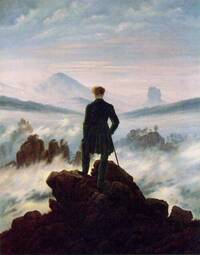 Caspar Friedrich, "Viandante sul mare di nebbia" 1818