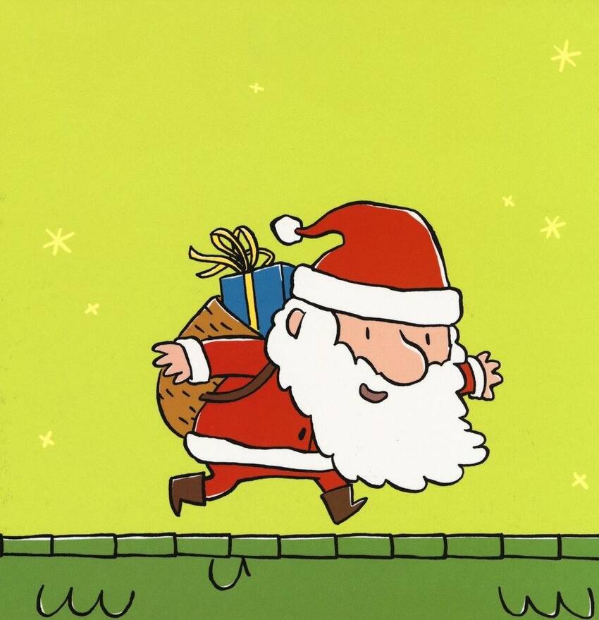Babbo Natale che corre