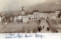 vecchia foto di Borgo Sacco vista dal ponte sull'Adige