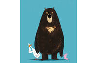 Disegno di un orso con un'oca e una maialina