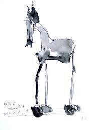 disegno di cavallo stilizzato come su manifesto