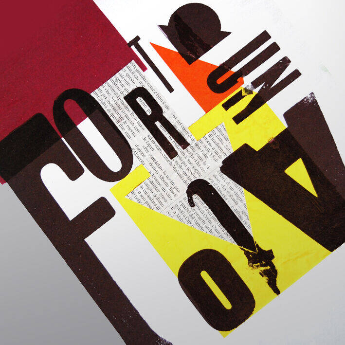 composizione tipografica con lettere