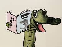 Disegno di un serpente con un libro