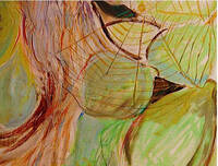 particolare dell'opera "Frutto mediterraneo" di Maria Stoffella Fendros