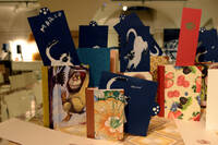 Alcuni libri realizzati durante il precedente corso di legatoria (Foto Florio Badocchi 2015)