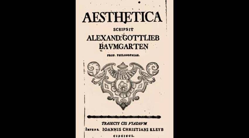 copertina del libro di Alexandr Gottlieb Baumgarten "Aesthetica"
