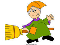 befana sulla scopa - disegno