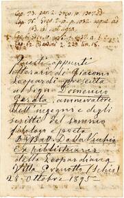 autografo leopardiano