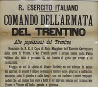Manifesto dell'annessione del Trentino all'Italia