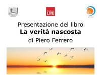 particolare della copertina del libro con immagine di un tramonto sul mare