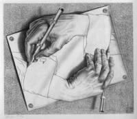 Escher. Mani che disegnano