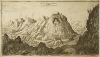 stampa antica raffigurante montagne