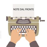 disegno con macchina da scrivere stilizzata