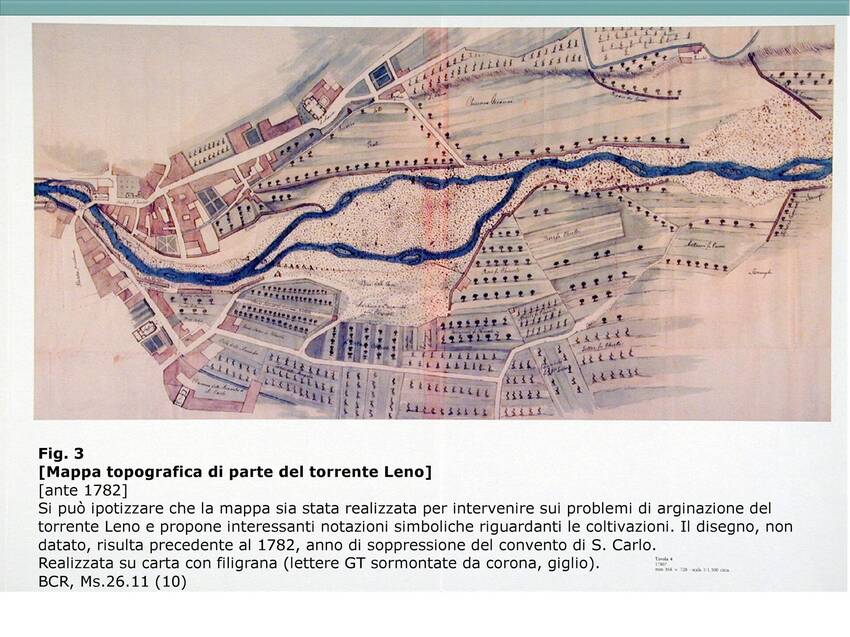 mappa topografica [ante 1782] BCR, Ms.26.11(10)