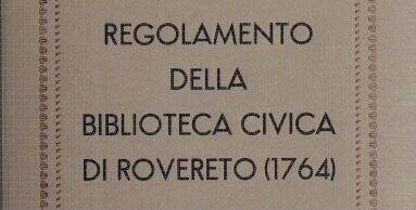 Copertina statuto della biblioteca