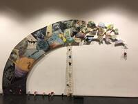 l'allestimento artistico in mostra