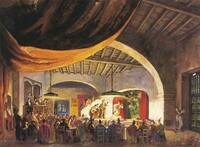 rappresentazione teatrale spagnoleggiante (disegno)