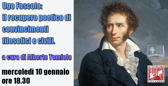 particolare della locandina con ritratto di Ugo Foscolo