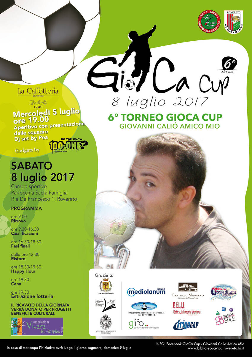 foto delle squadre che hanno partecipato alle scorse edizioni di GioCa Cup
