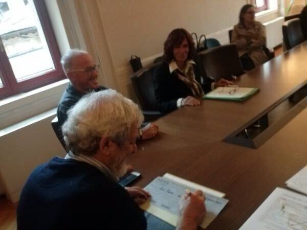 assessore Previdi in sala Giunta