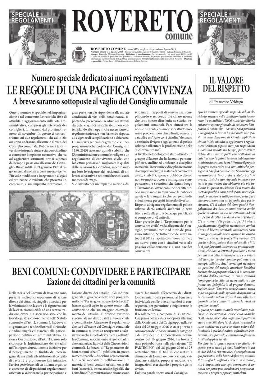 Notiziario agosto 2018 Notiziario agosto 2018