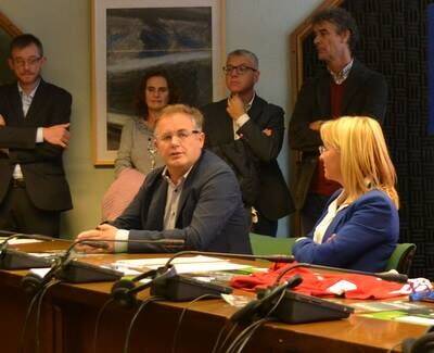 assessore Bortot alla conferenza stampa