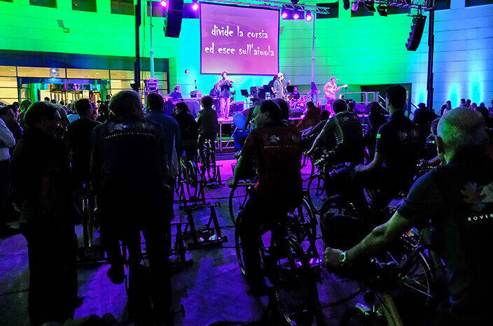 Tetes de Bois in concerto, spettacolo "Palco a pedali", NotteVerde2013 - (foto S. Gentilini)